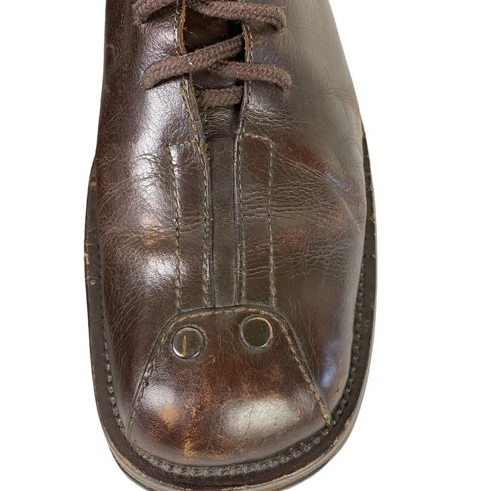 Men's Brown Leather Lace-Up Boots military workwear